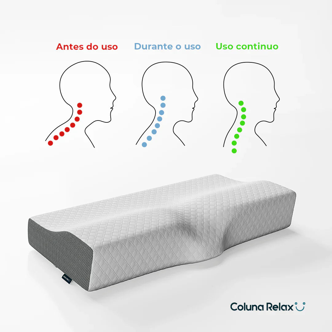 Travesseiro Cervical Coluna Relax 💤 - Confortis®