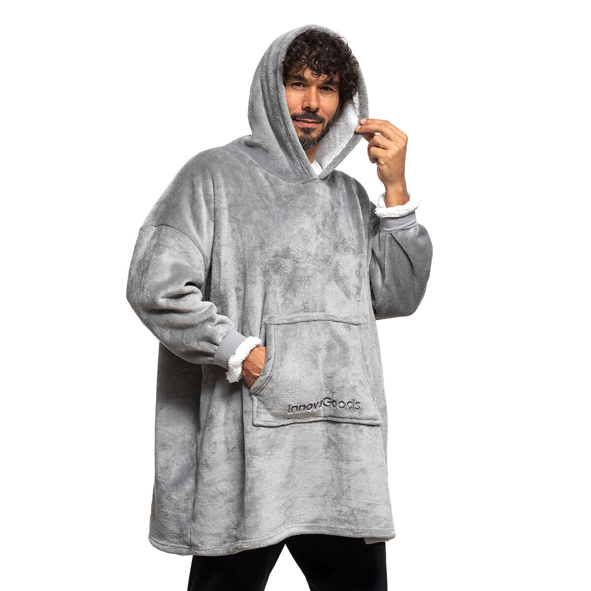 Cobertor com Mangas e Capuz Oversized com Forro Polar - Confortis®