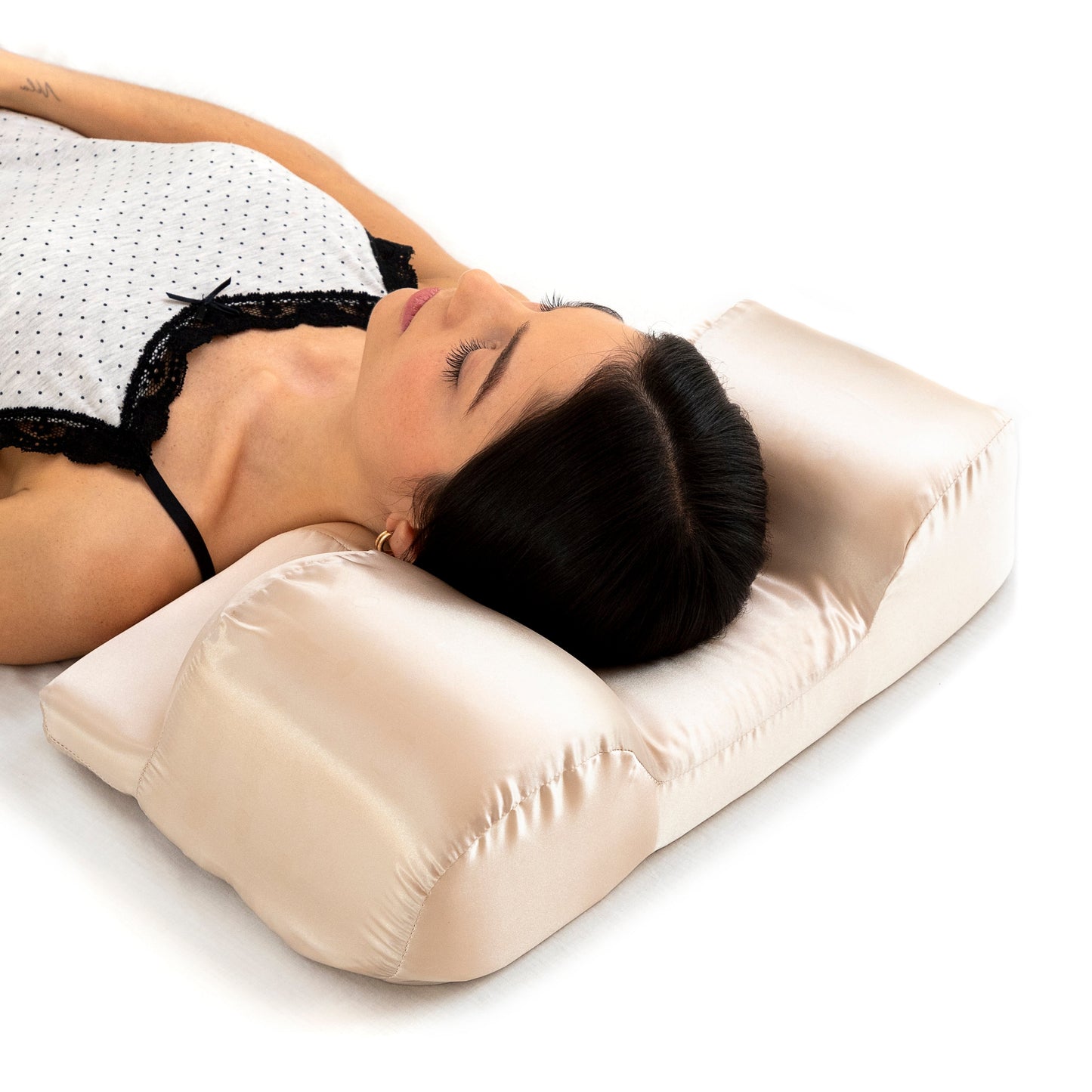 Travesseiro Cervical Antirrugas com Capa de Cetim - Confortis®